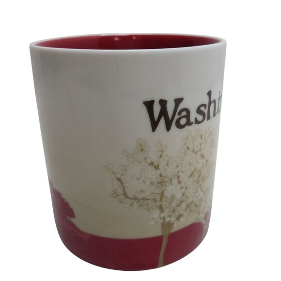Starbucks Washington DC Coffee Mug White Red 16 Oz 2010 Icon Series Collectible - Picture 5 of 7